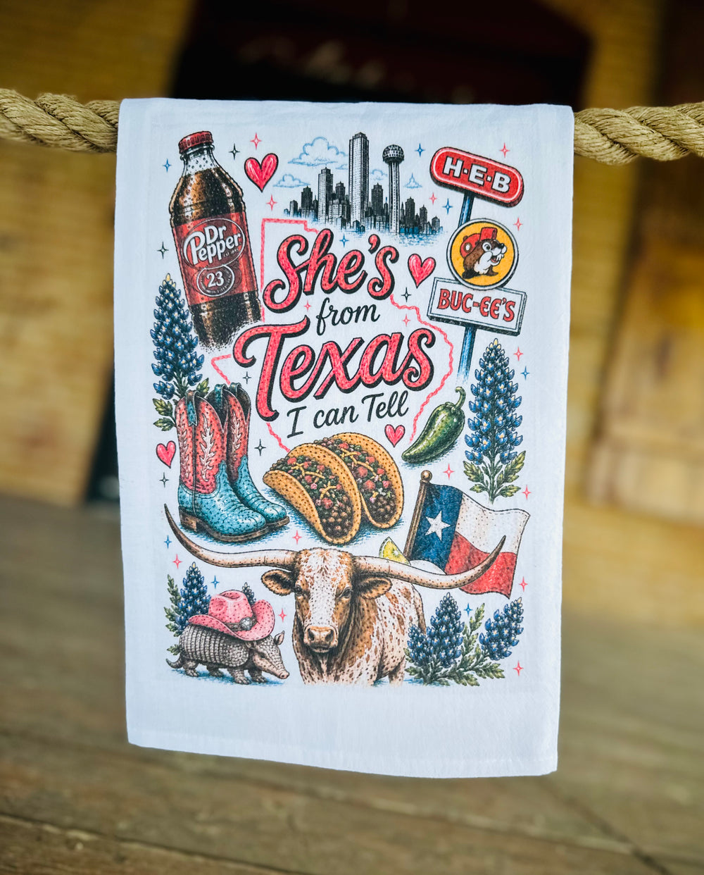 She's from Texas Tea Towel
