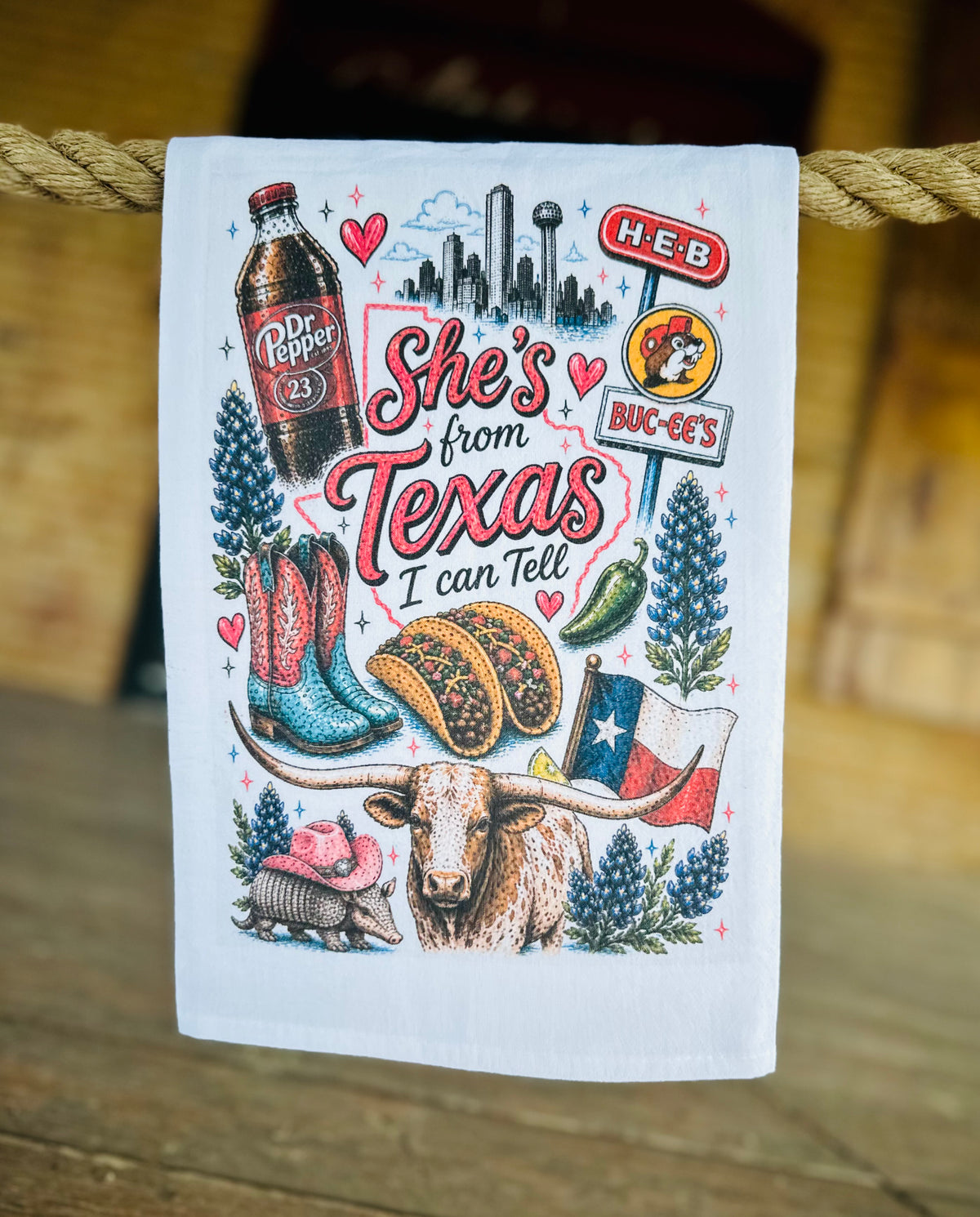 She's from Texas Tea Towel