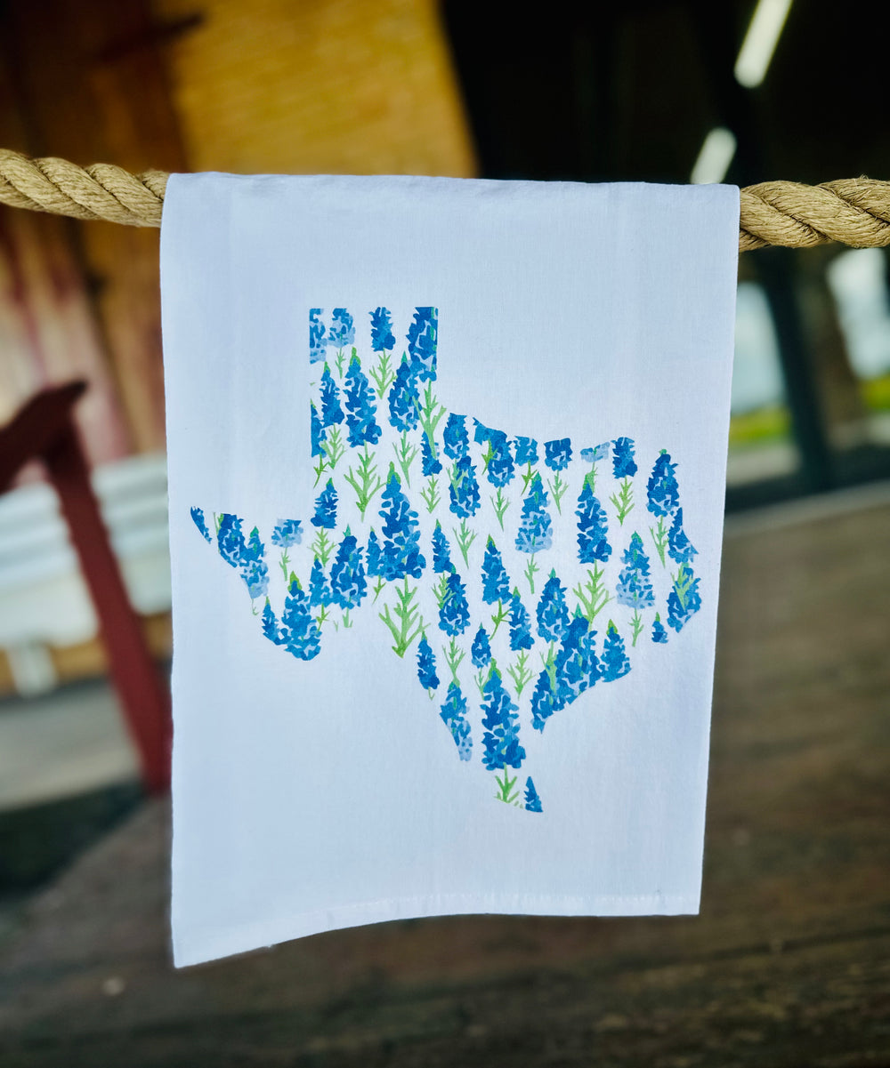 Texas Bluebonnets Tea Towel