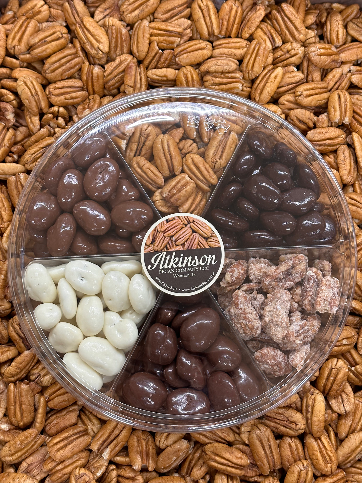 6 Compartment Candy Pecan Tray