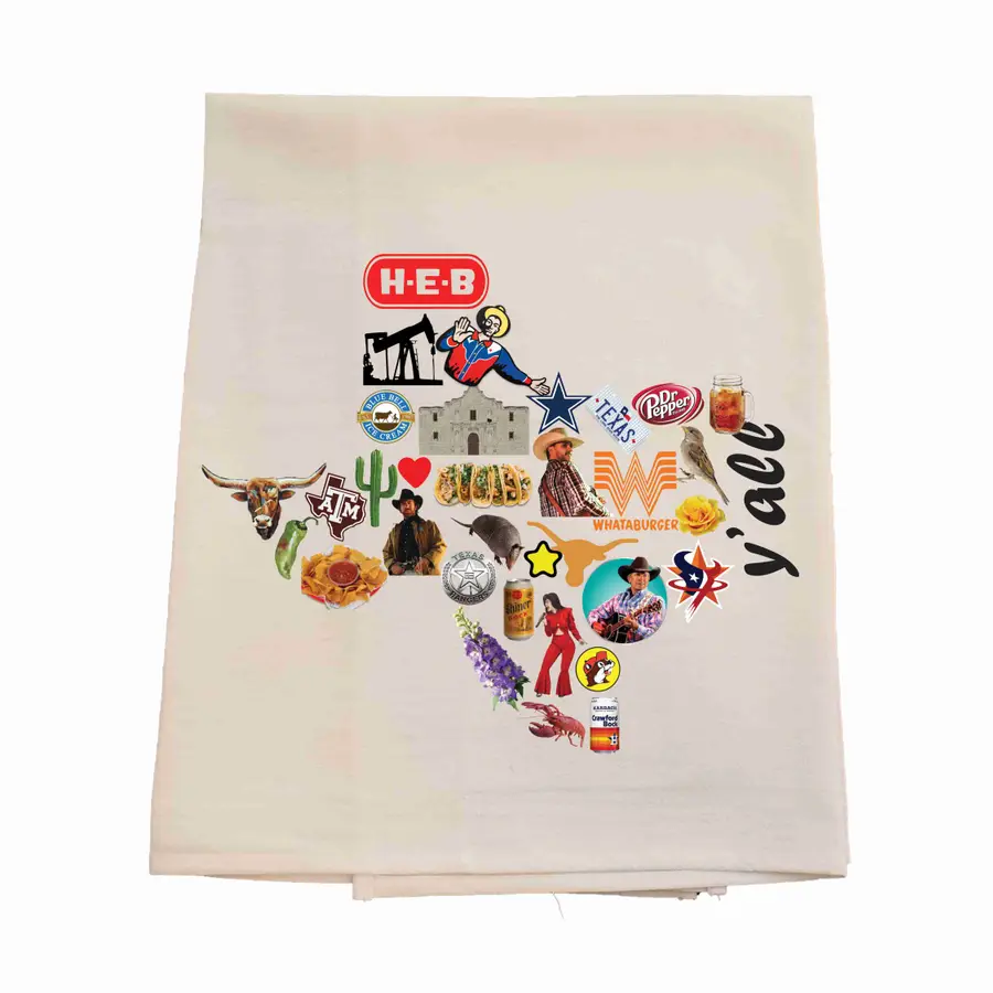 Taste of Texas Tea Towel