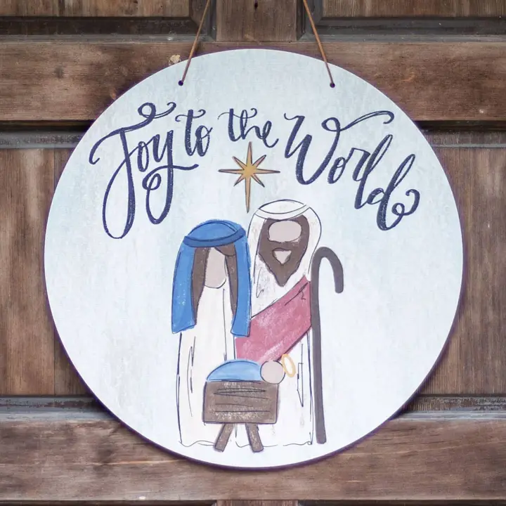 Whimsy Nativity Door Hanger