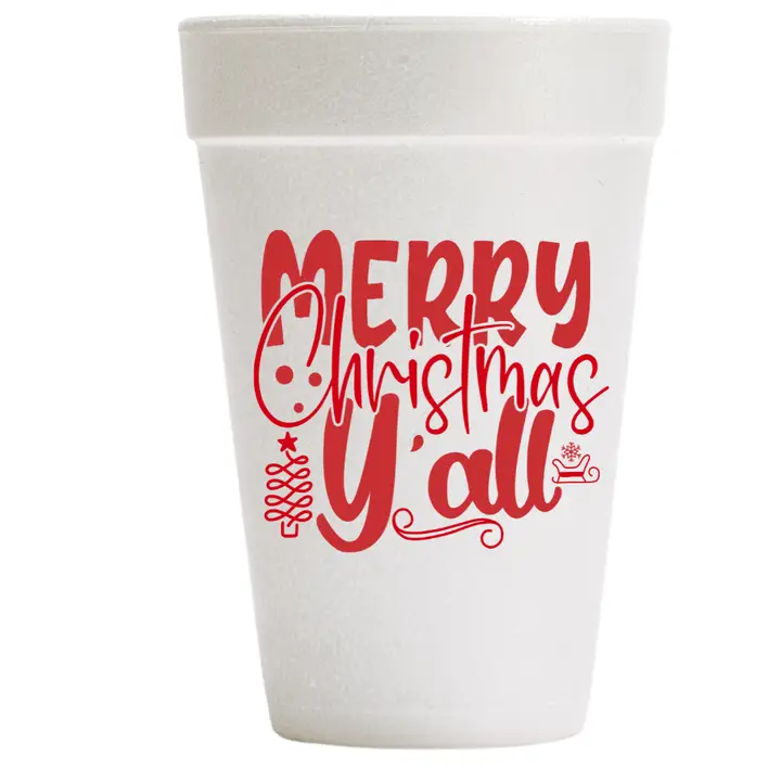 Merry Christmas Yall Cups