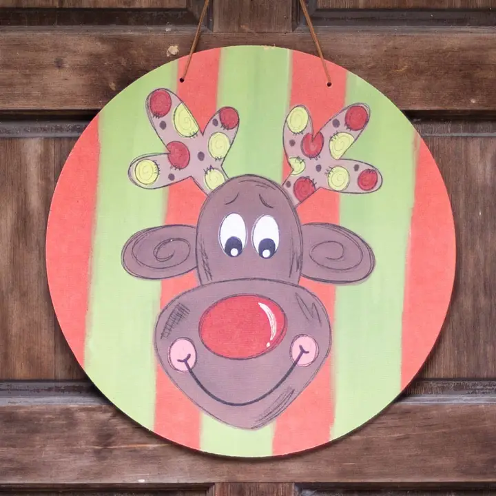 Rudolph Door Hanger